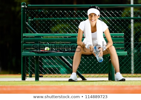 Stockfoto: Tennis Player Resting