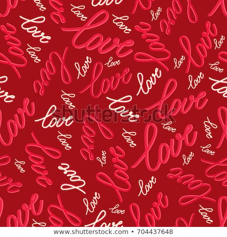 Zdjęcia stock: Word Love And Red Stylized Heart