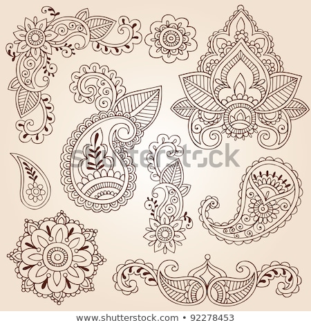 Stock photo: Mehndi Border And Corners