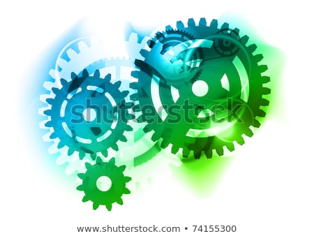 Grunge Cogs And Gears On A Green Background Сток-фото © vlastas