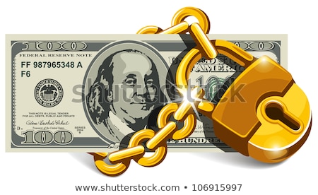 Foto stock: Banknotes Chained And Locked