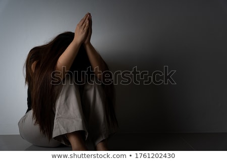 Foto stock: Crying Woman Pain And Grief Concept