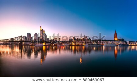 Stockfoto: Panoramic View Of Skyline Frankfurtmain Germany