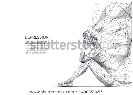 Foto stock: Psychological Concept On Triangle Background