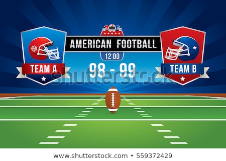 Stock fotó: Vector Background For American Football Field And Scoreboard
