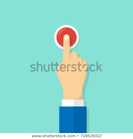 Stockfoto: Persons Hand Pressing Panic Button