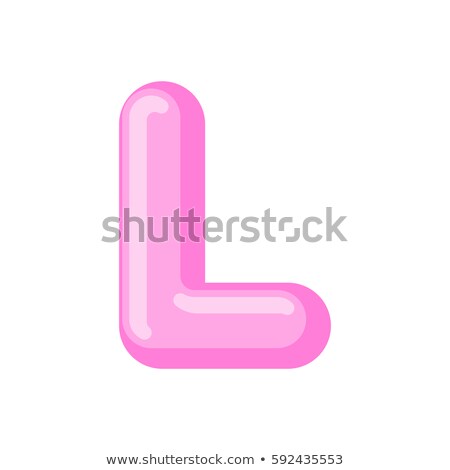 ストックフォト: Letter L Candy Font Caramel Alphabet Lollipop Lettering Sweet