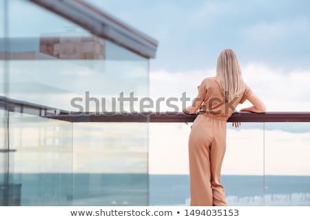 Stockfoto: Elegant Woman On Terrace
