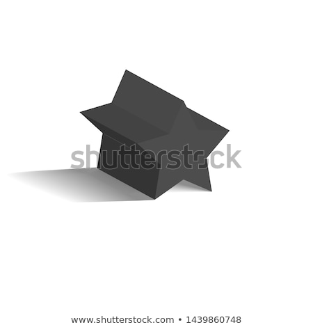 [[stock_photo]]: Pentagrammic Prism Geometric Figure Of Black Color
