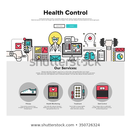 ストックフォト: Thin Line Design Medical Icons 1