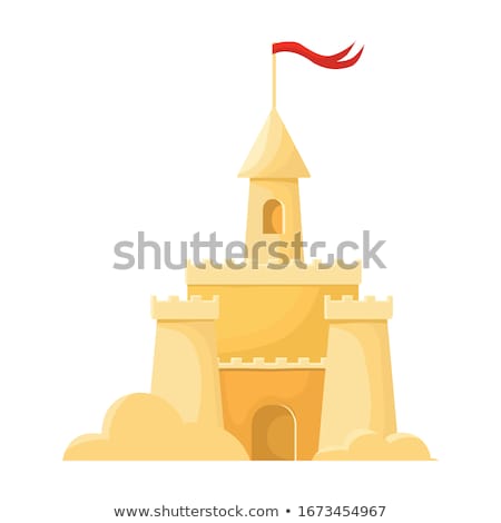 Foto stock: Sand Castle Isolated Beach Building Vector Illustration