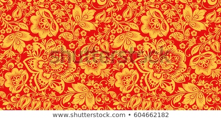 Stok fotoğraf: Russian National Pattern Hohloma