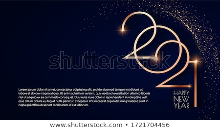 Stock fotó: Minimalist New Year Party Flyercard Template