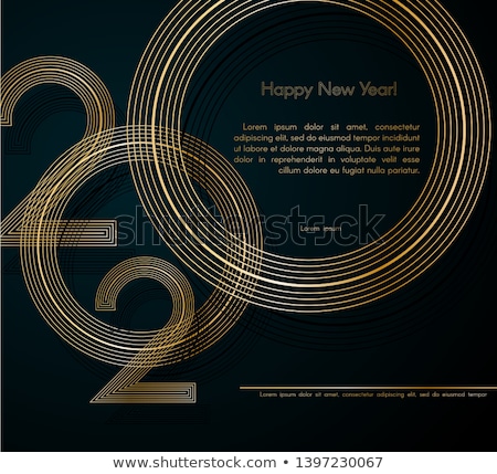 Foto stock: Beautiful Invitation Card Celebrating 2020 Vector