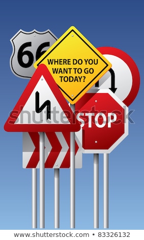 Yellow Road Sign With Success Text Vector Illustration Stock fotó © graphit