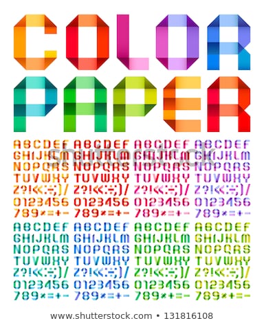 Spectral Letters Folded Of Paper Ribbon Colour Stok fotoğraf © Ecelop