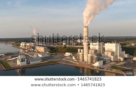 Stockfoto: Sunrise Above A Chemical Factory