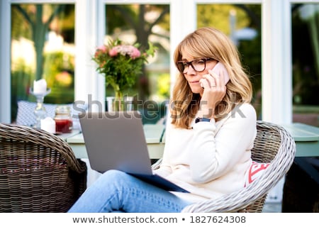 Foto stock: Working Outdoors
