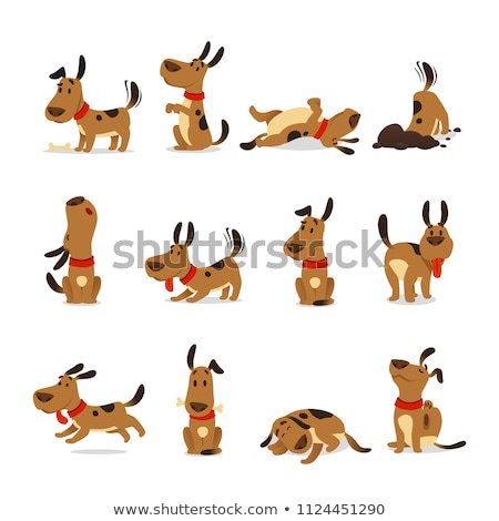 Stock photo: Funny Brown Dog Cartoon Animal Character