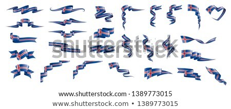 Foto stock: Iceland Flag Vector Illustration On A White Background