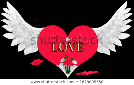 Stock photo: Red Heart Inlaid With Diamonds