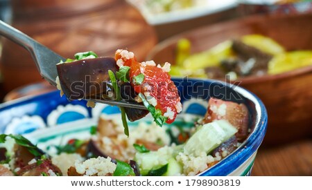 Grilled Tomato With Couscous Filling And Parsley Foto d'archivio © Fanfo