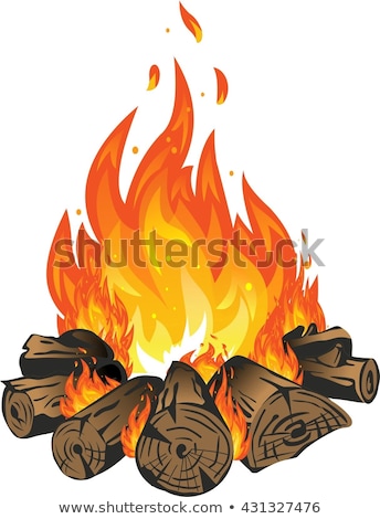 Stok fotoğraf: Firewood Burning In Fire