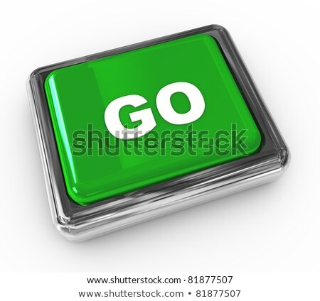 Go On Digitally Generated Green Push Button Stock fotó © nasirkhan