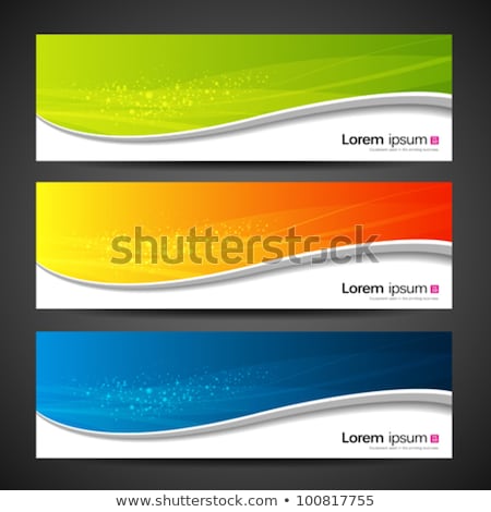 Three Vector Banner With Abstract Colored Shapes Foto stock © Sarunyu_foto