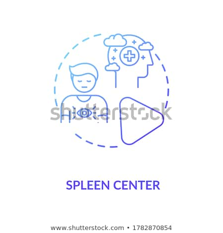 Stock photo: Spleen Center Blue Gradient Concept Icon