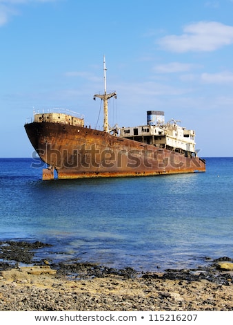 Stockfoto: Shipwreck Near Costa Teguise Lanzarote Canary Islands Spain