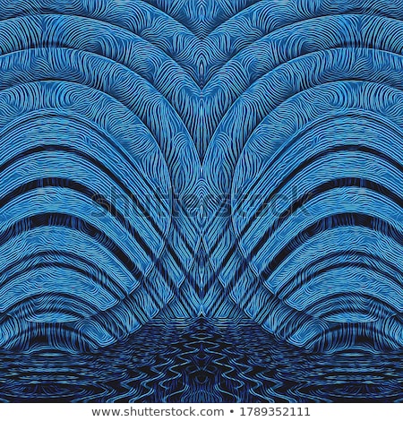 Foto d'archivio: Abstract Blue Concentric Pattern Shape