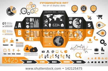 Stock photo: Infographic Elements - Set Of Paper Tags Icons