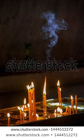 Stock fotó: Catholic Cross On Altar In Church Lit By Sunlight