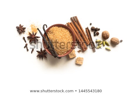 Stok fotoğraf: Brown Sugar And Spices Cardamom And Anise