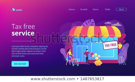 Stock photo: Tax Free Service Concept Landing Page