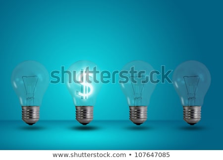 Foto stock: Light Bulb With Glowing Dollar Symbol