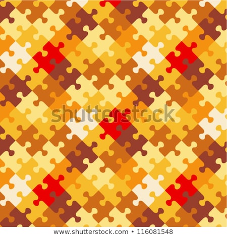 Autumn Colors Puzzle Background Seamless Pattern Included Imagine de stoc © ratselmeister