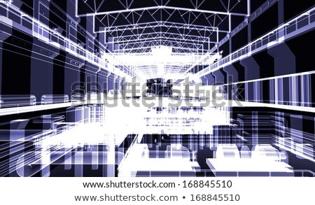 Gantry Crane In A Factory Environment X Ray [[stock_photo]] © cherezoff