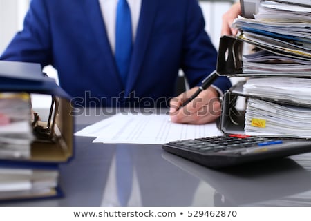 Stockfoto: Businessman Checking A File