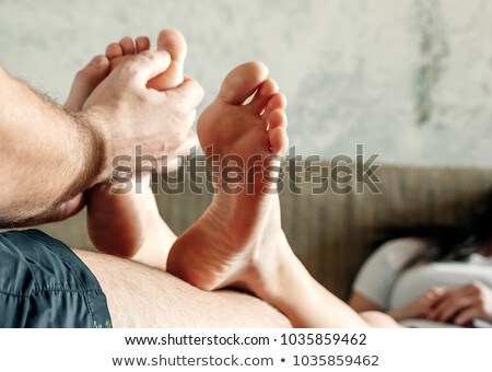 Foto stock: Close Up Of A Woman Receiving Foot Massage