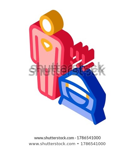 Foto stock: Floodlight Give Signal Isometric Icon Vector Illustration