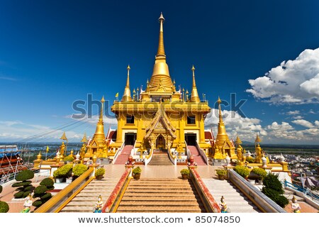 Stockfoto: Pagoda Golden Color In Temple Of Thailand