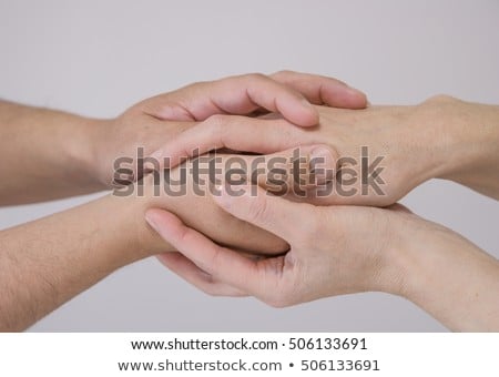 Foto stock: Hand About To Touch Another One