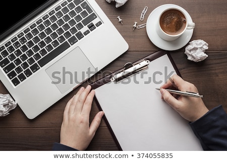 Stock photo: Businessman Above Crumpled Paper