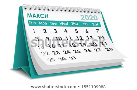 Foto d'archivio: 2020 Year Calendar For March 3d Illustration