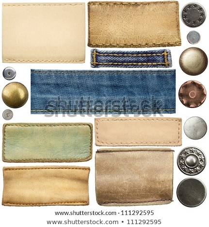 Blue Jeans Blank Leather Label [[stock_photo]] © donatas1205