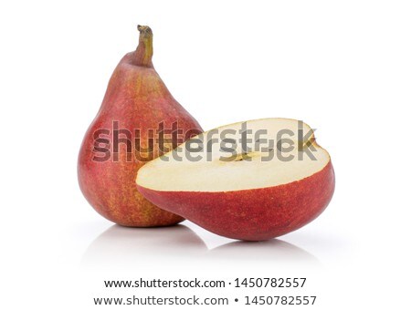 Foto d'archivio: Group Of Fresh Pears With One Halved