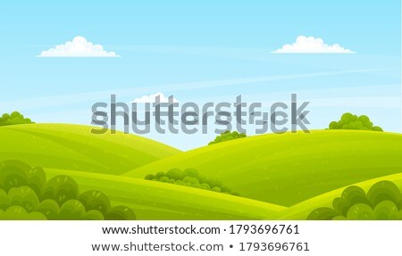 Village With Green Field Stockfoto © robuart