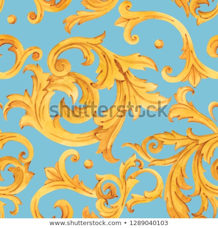 Stock photo: Wallpaper In The Style Of Baroquen Abstract Background With Golden Dots